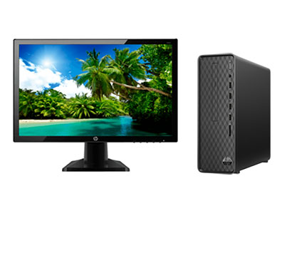 hp s01-pf0123il slim desktop (intel core i3-9100/ 9th gen/ 8gb ram / 1tb hdd/ dos/ mini tower pc), black